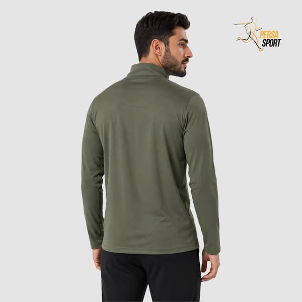تیشرت نیم‌زیپ پرسا اسپرت Half zip green — تصویر ۴