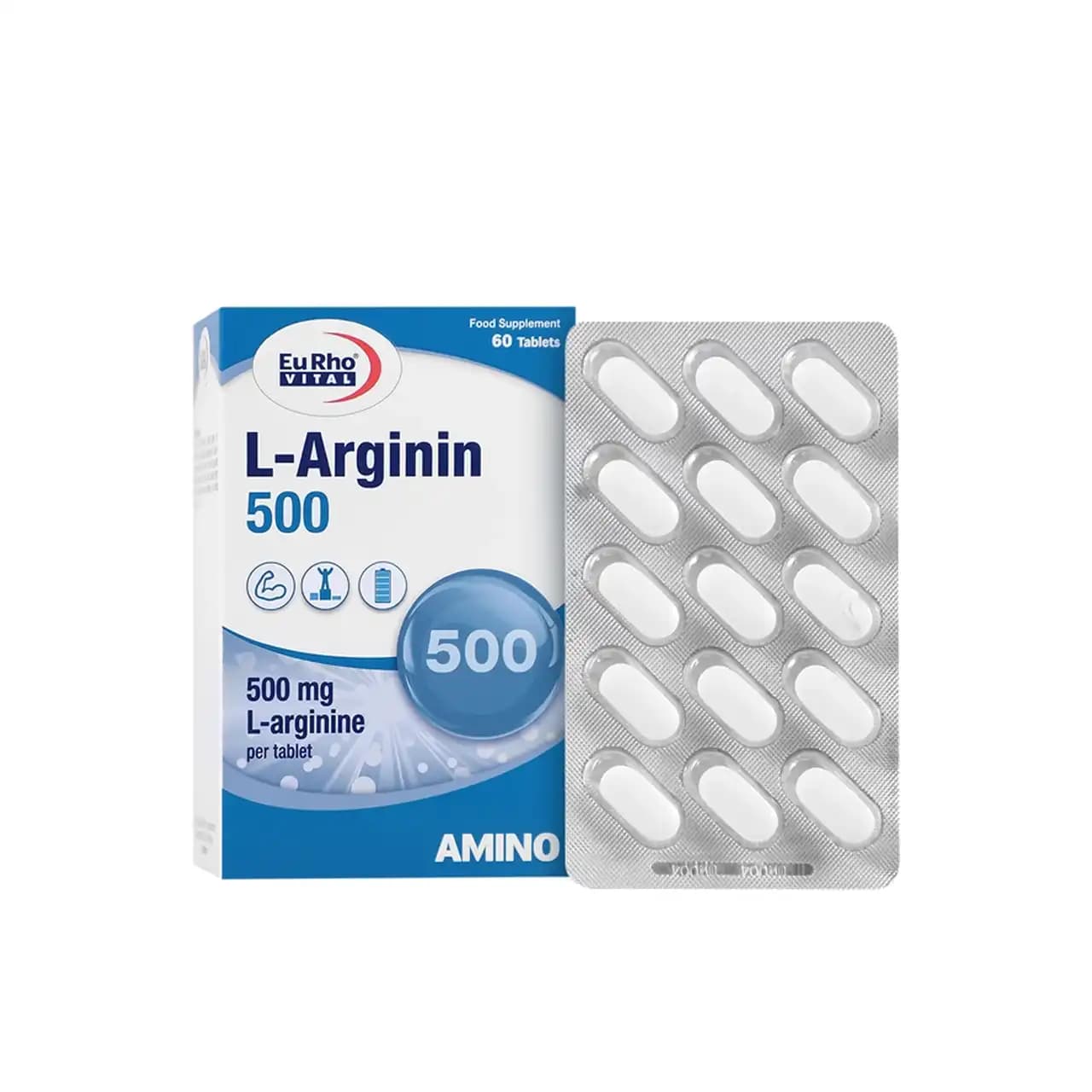 قرص ال آرژنین 500 میلی گرم یوروویتال 60 عددی — تصویر ۲