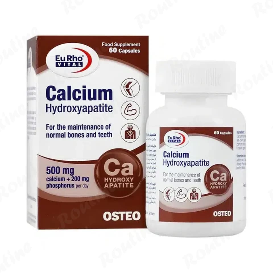 کپسول کلسیم هیدروکسی‌آپاتیت یوروویتال 60 عددی