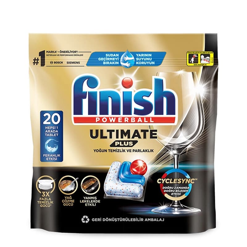 قرص ماشین ظرفشویی فینیش مدل Ultimate Plus بسته 20 عددی — تصویر ۲