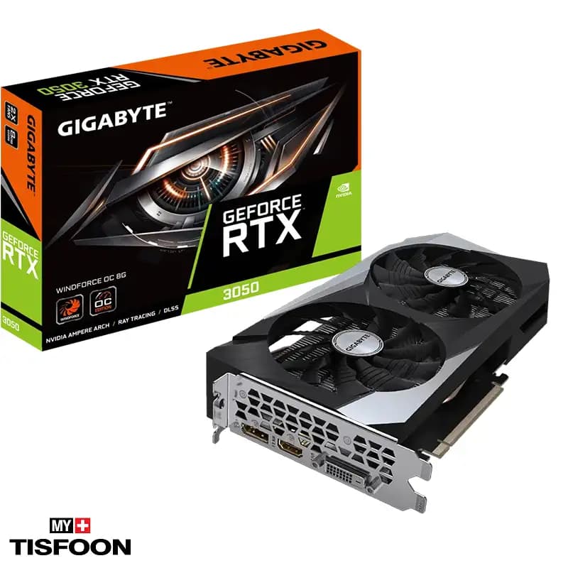 کارت گرافیک گیگابایت مدل GeForce RTX 3050 WINDFORCE OC 8GB — تصویر ۵