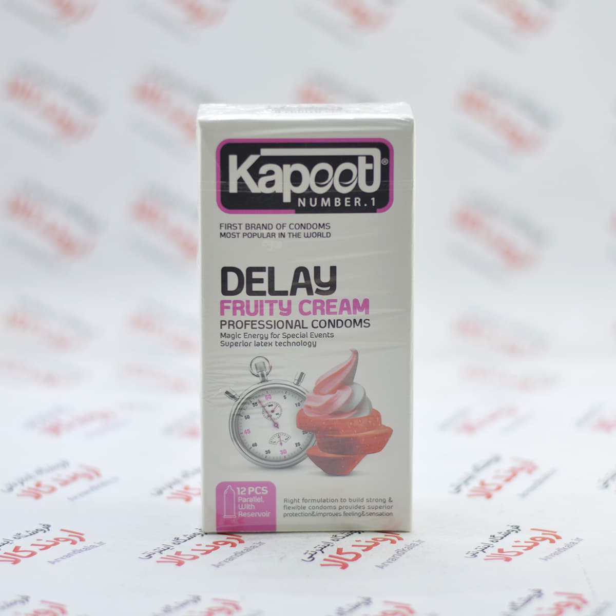 کاندوم تاخیری میوه ای Kapoot مدل Delay fruity cream