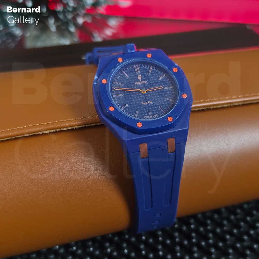 ساعت مچی اودمارپیگه سواچ رویال پاپ Audemars Piguet x Swatch | Royal Pop ORENJI HACHI به همراه بند مچی