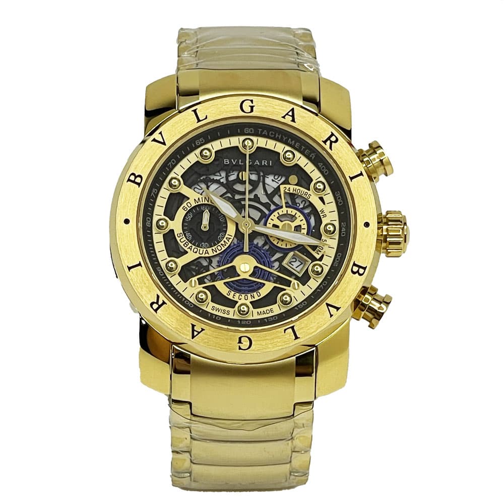 ساعت مچی مردانه و ست بولگاری Bvlgari Chornoghraph 163G