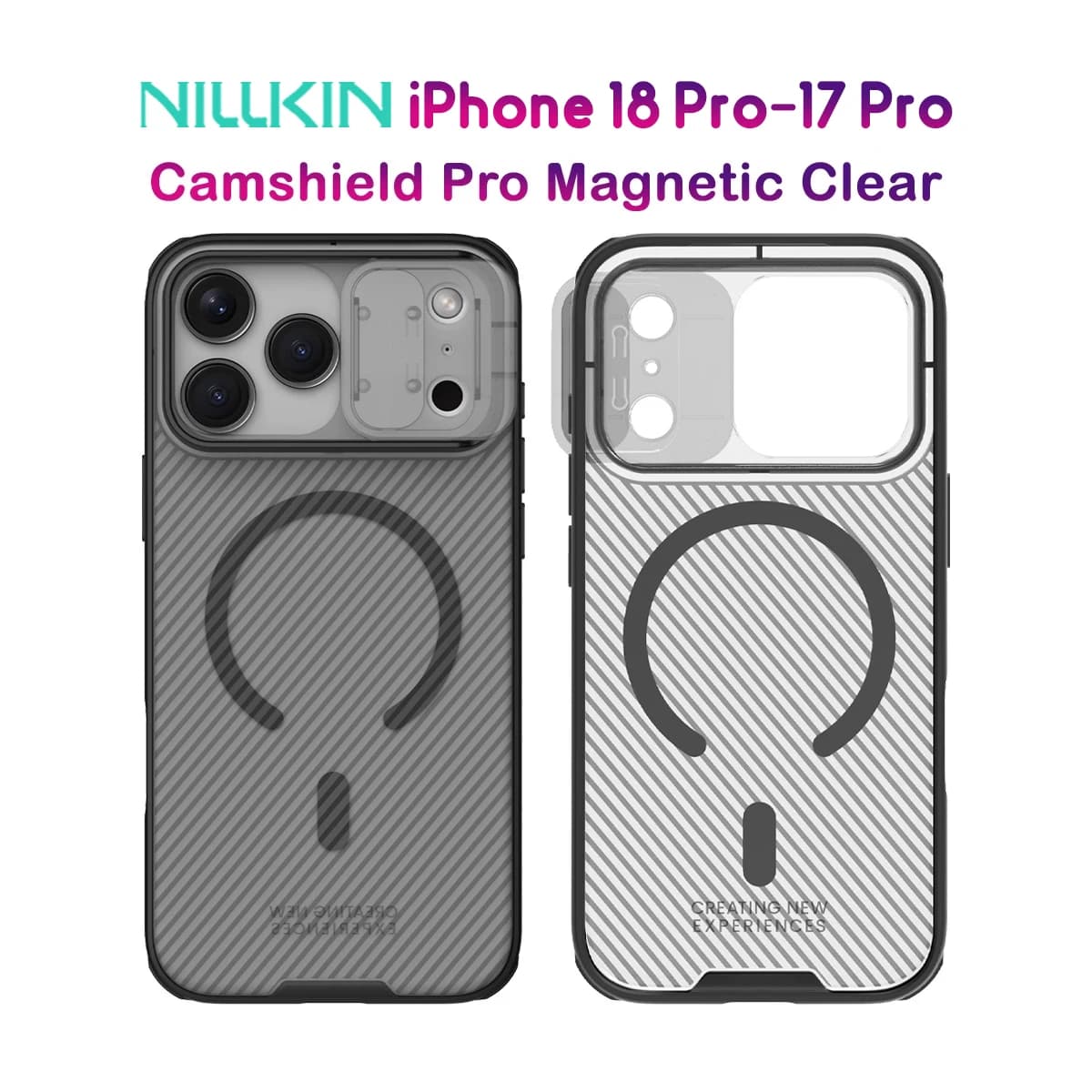 گارد ضد ضربه دودی مگنتی iPhone 18 Pro Max مارک نیلکین مدل Camshield Pro Magnetic Clear — تصویر ۹