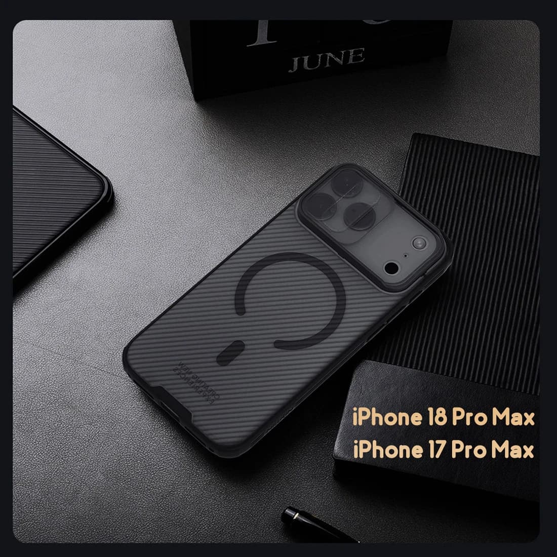 گارد ضد ضربه دودی مگنتی iPhone 18 Pro Max مارک نیلکین مدل Camshield Pro Magnetic Clear — تصویر ۶
