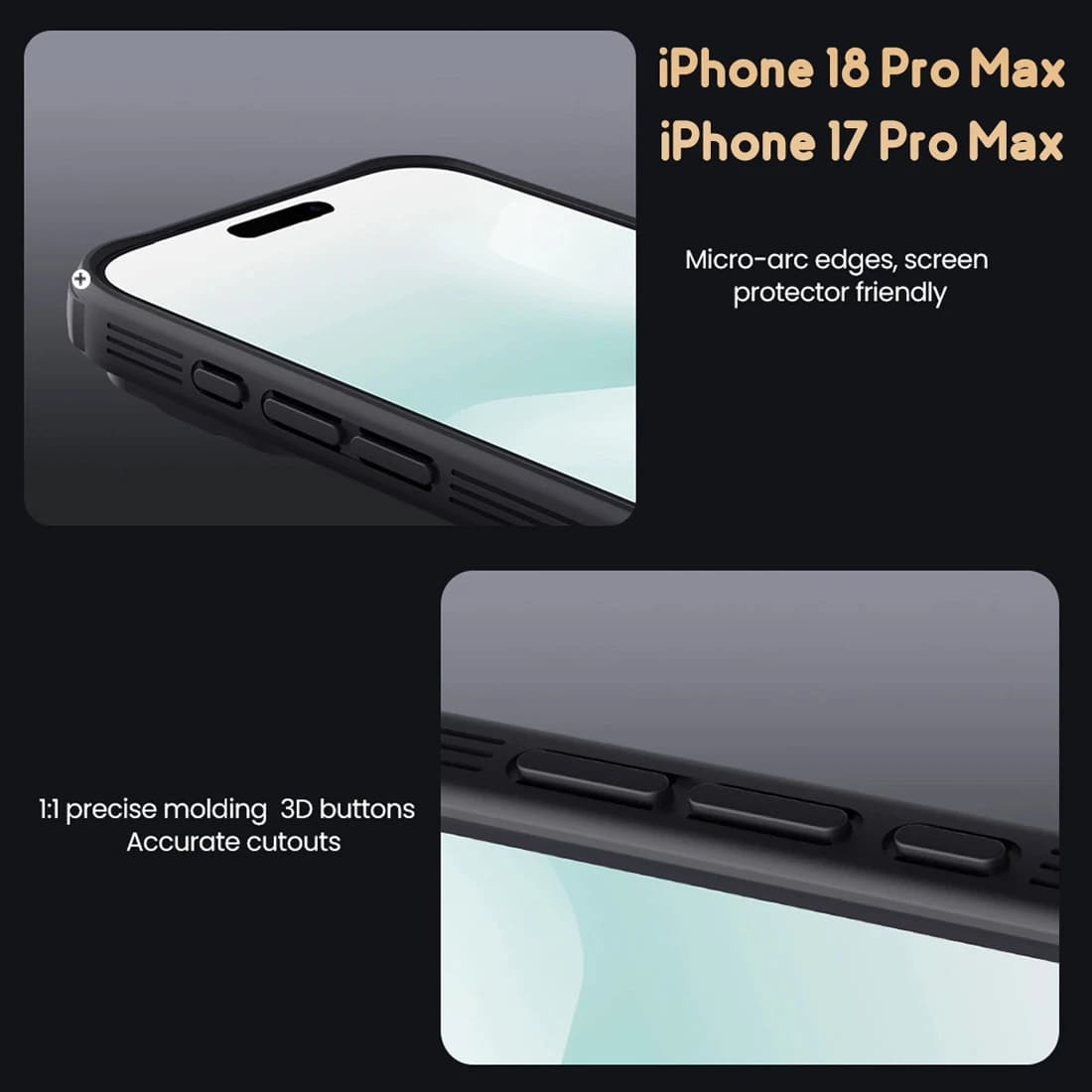 گارد ضد ضربه دودی مگنتی iPhone 18 Pro Max مارک نیلکین مدل Camshield Pro Magnetic Clear — تصویر ۸