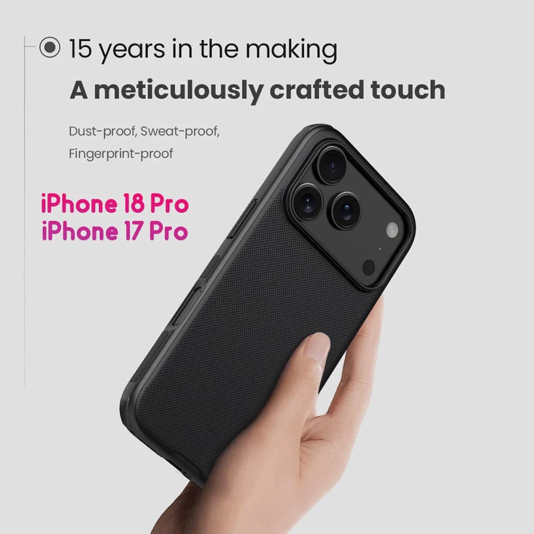 قاب ضدضربه مگنتی iPhone 18 Pro مارک نیلکین مدل Super Frosted Shield Pro Magnetic — تصویر ۱۲