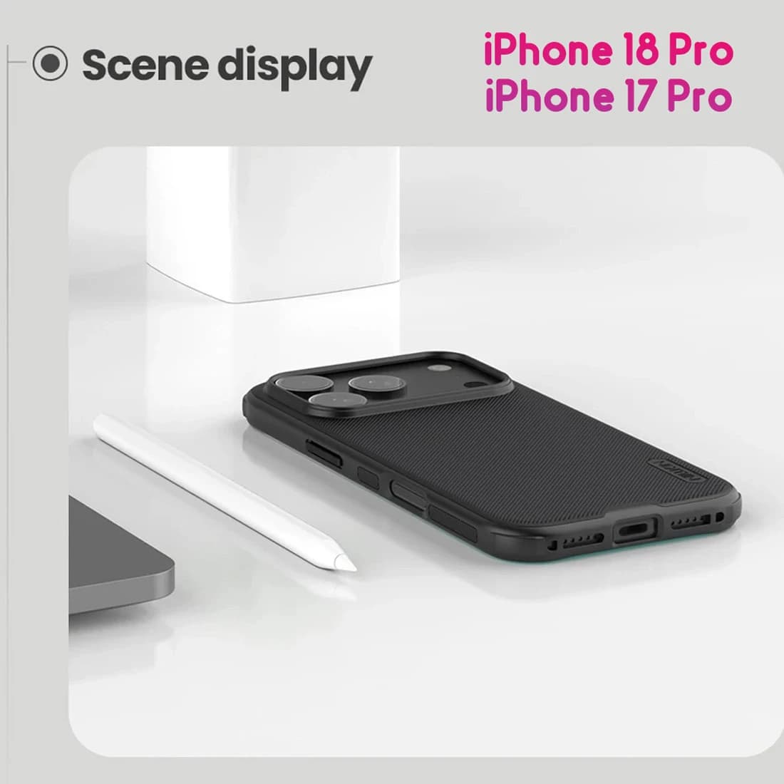 قاب ضدضربه مگنتی iPhone 18 Pro مارک نیلکین مدل Super Frosted Shield Pro Magnetic — تصویر ۵