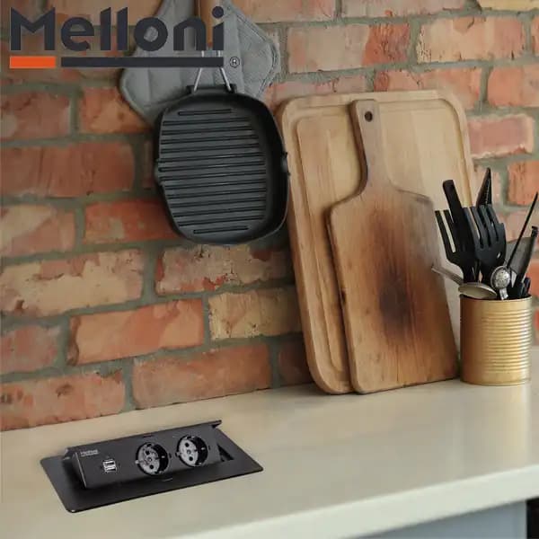 پریز توکار کابینتی ملونی (Melloni) کد 10090 — تصویر ۱۰