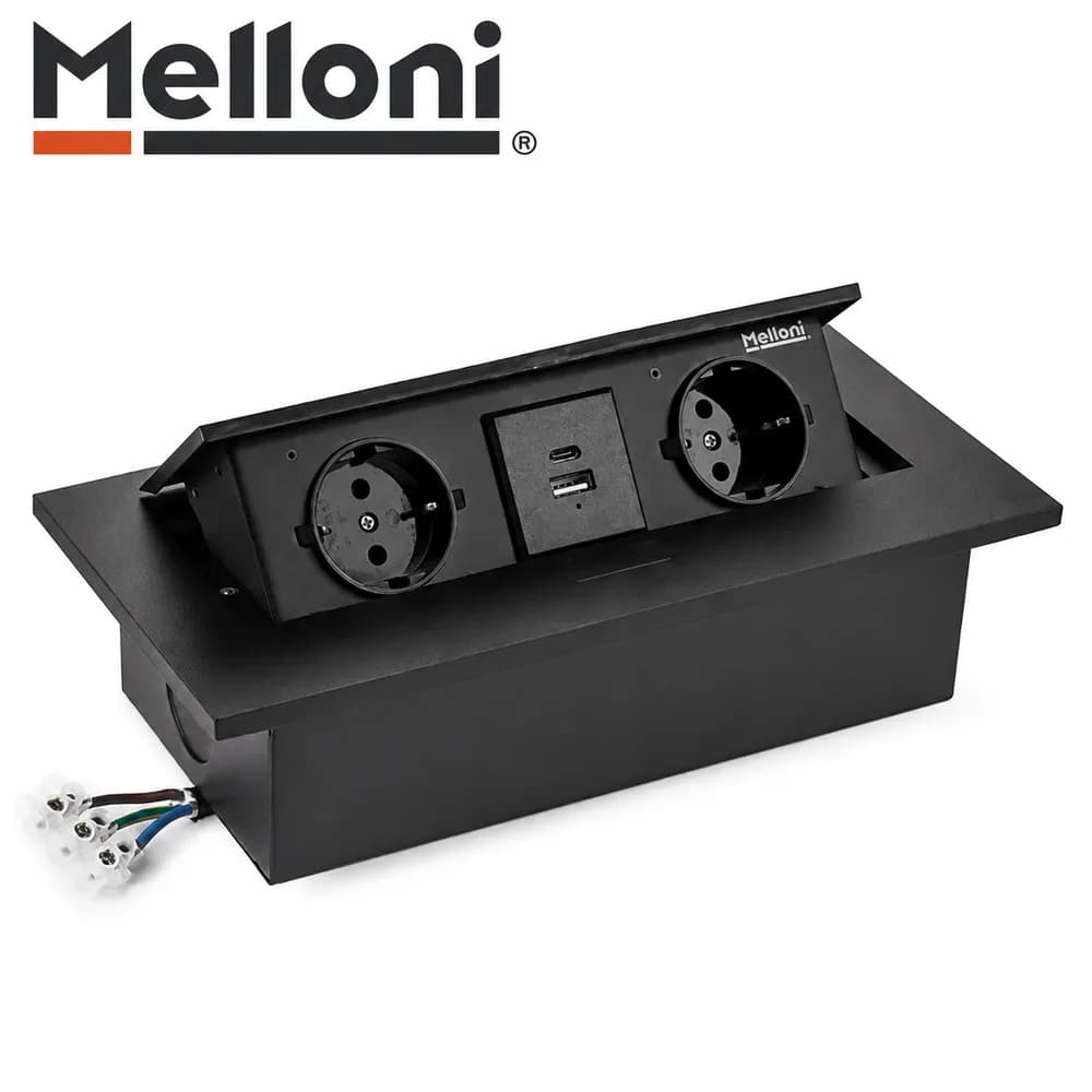 پریز توکار کابینتی ملونی (Melloni) کد 10017 — تصویر ۹