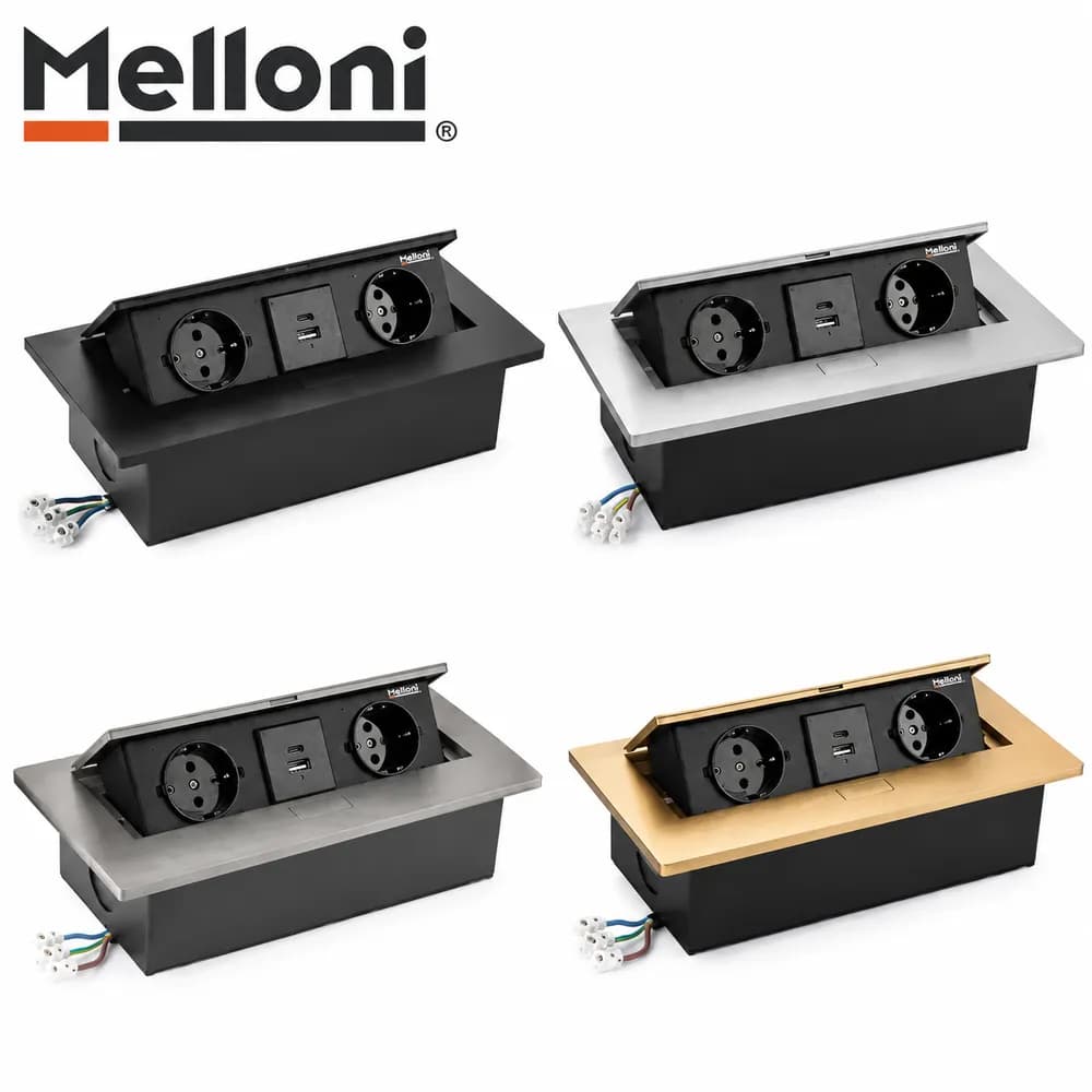 پریز توکار کابینتی ملونی (Melloni) کد 10017 — تصویر ۵