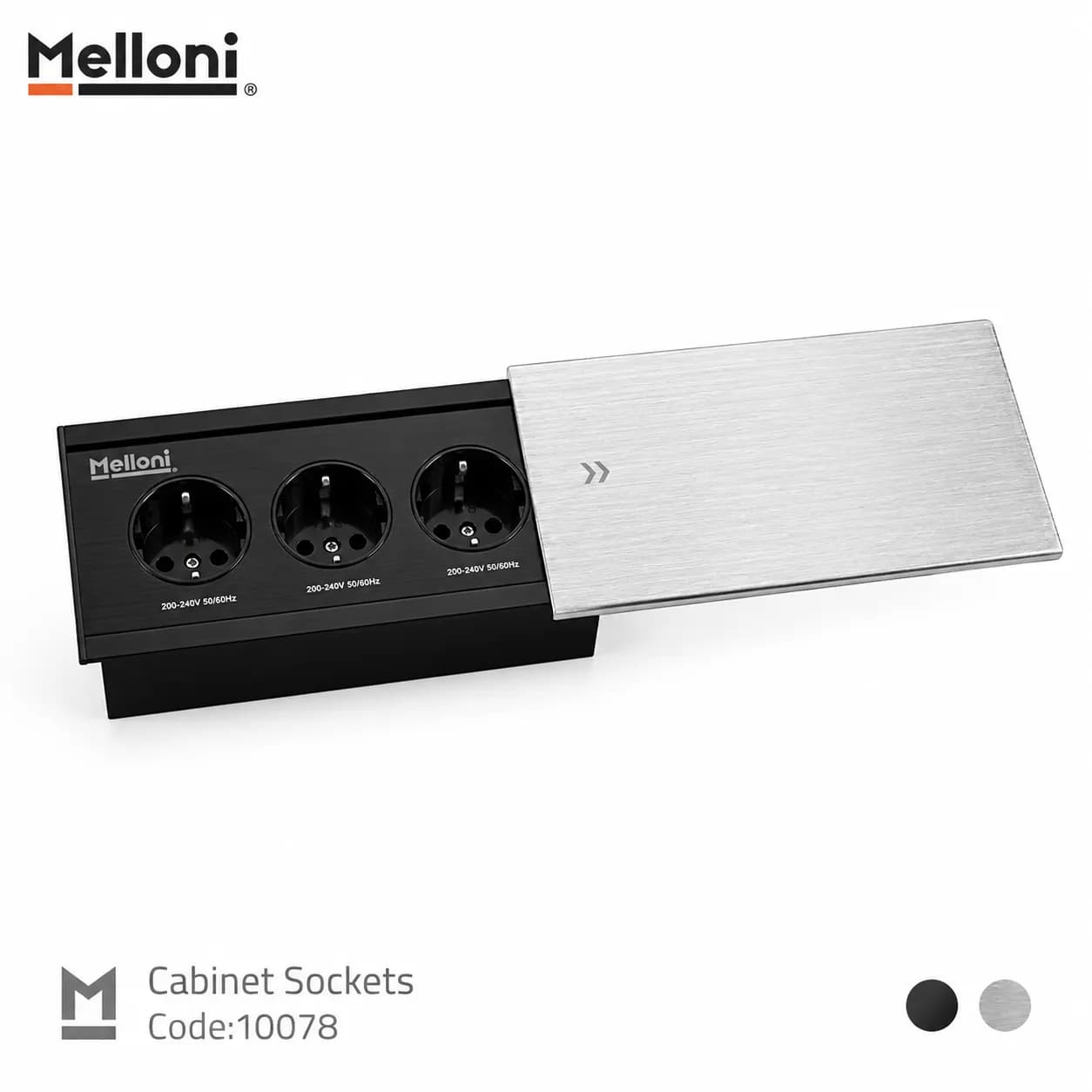 پریز توکار کابینتی ملونی (Melloni) کد ۱۰۰۷۸ — تصویر ۲