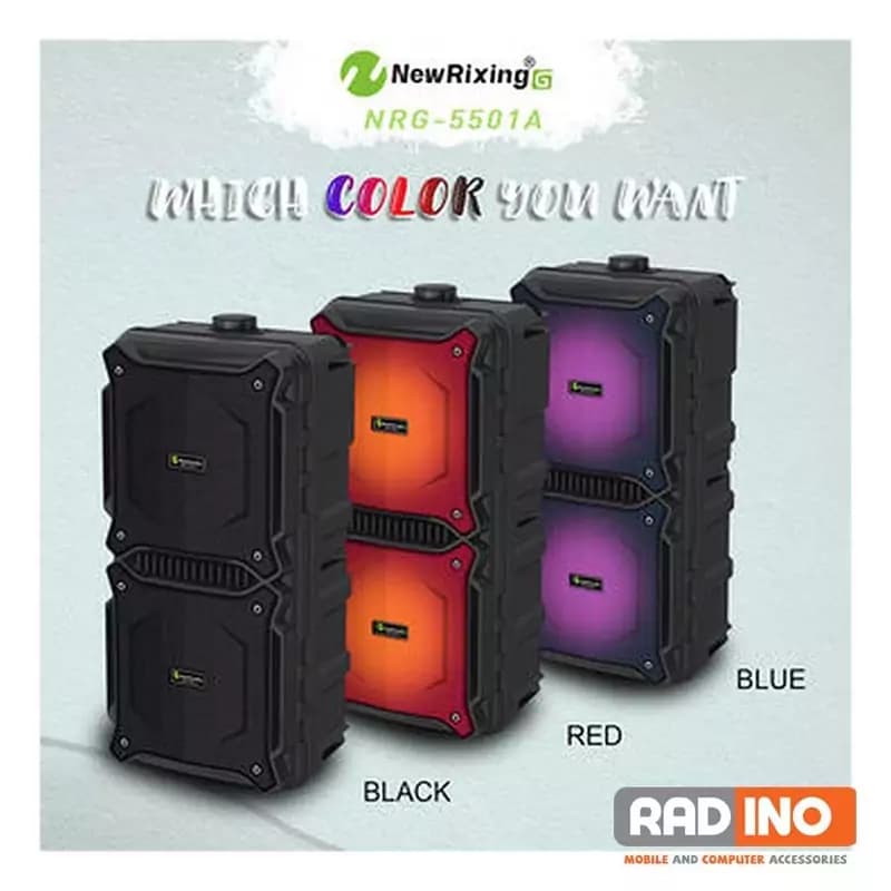 اسپیکر بلوتوثی New Rixing مدل NRG-5501B — تصویر ۲