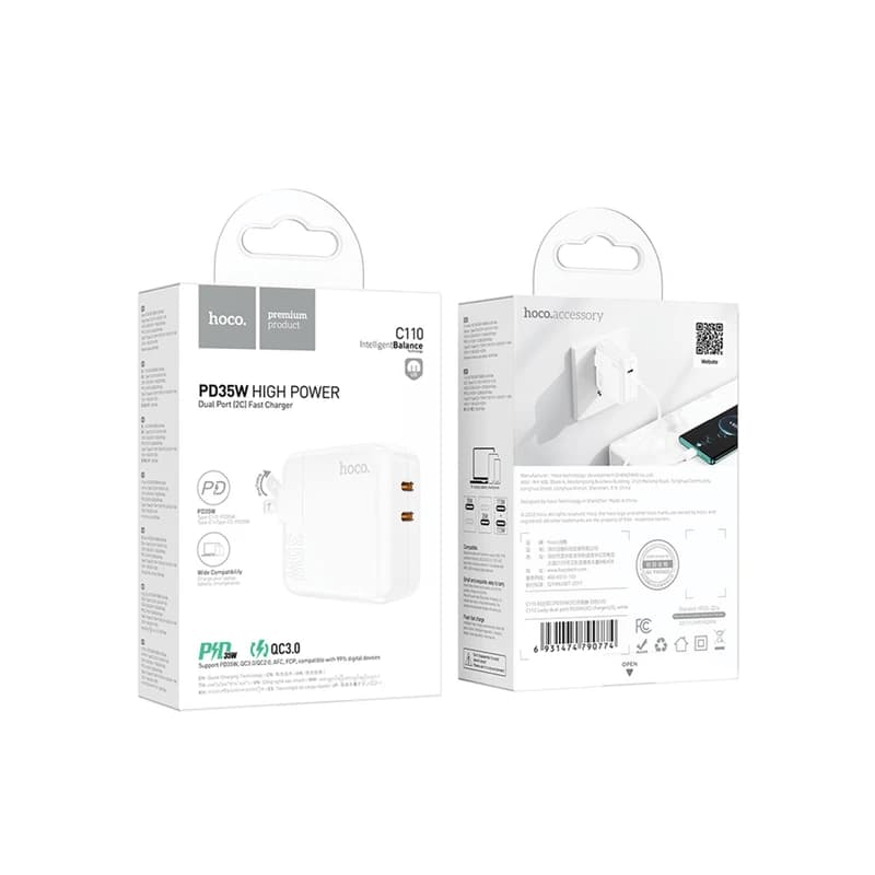 شارژر دیواری 35 وات هوکو مدل C110 USB — تصویر ۲