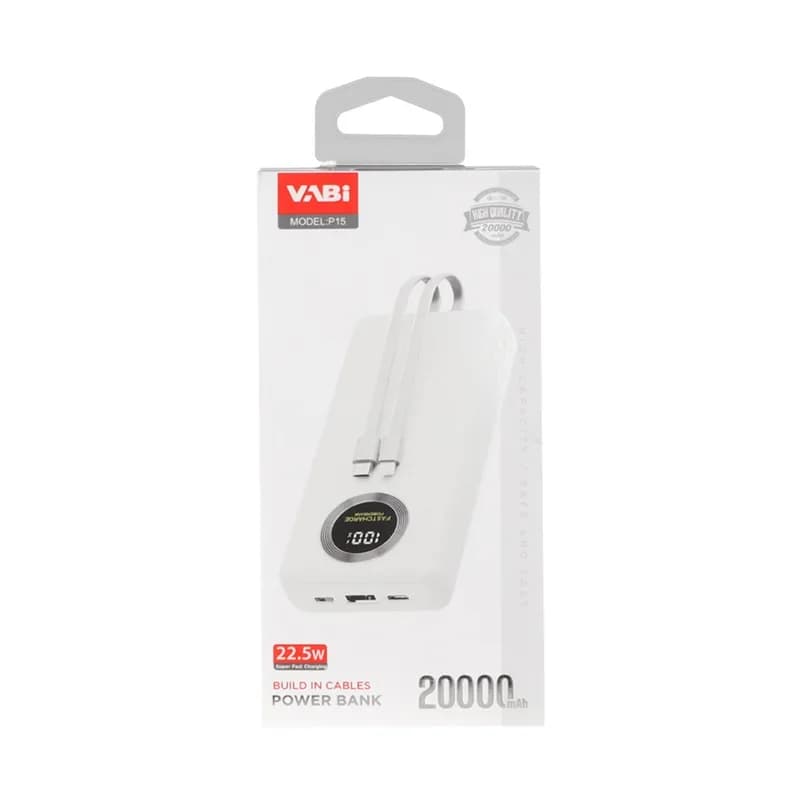 پاوربانک فست شارژ 20000mAh 22.5W برند VABI مدل P15 — تصویر ۵