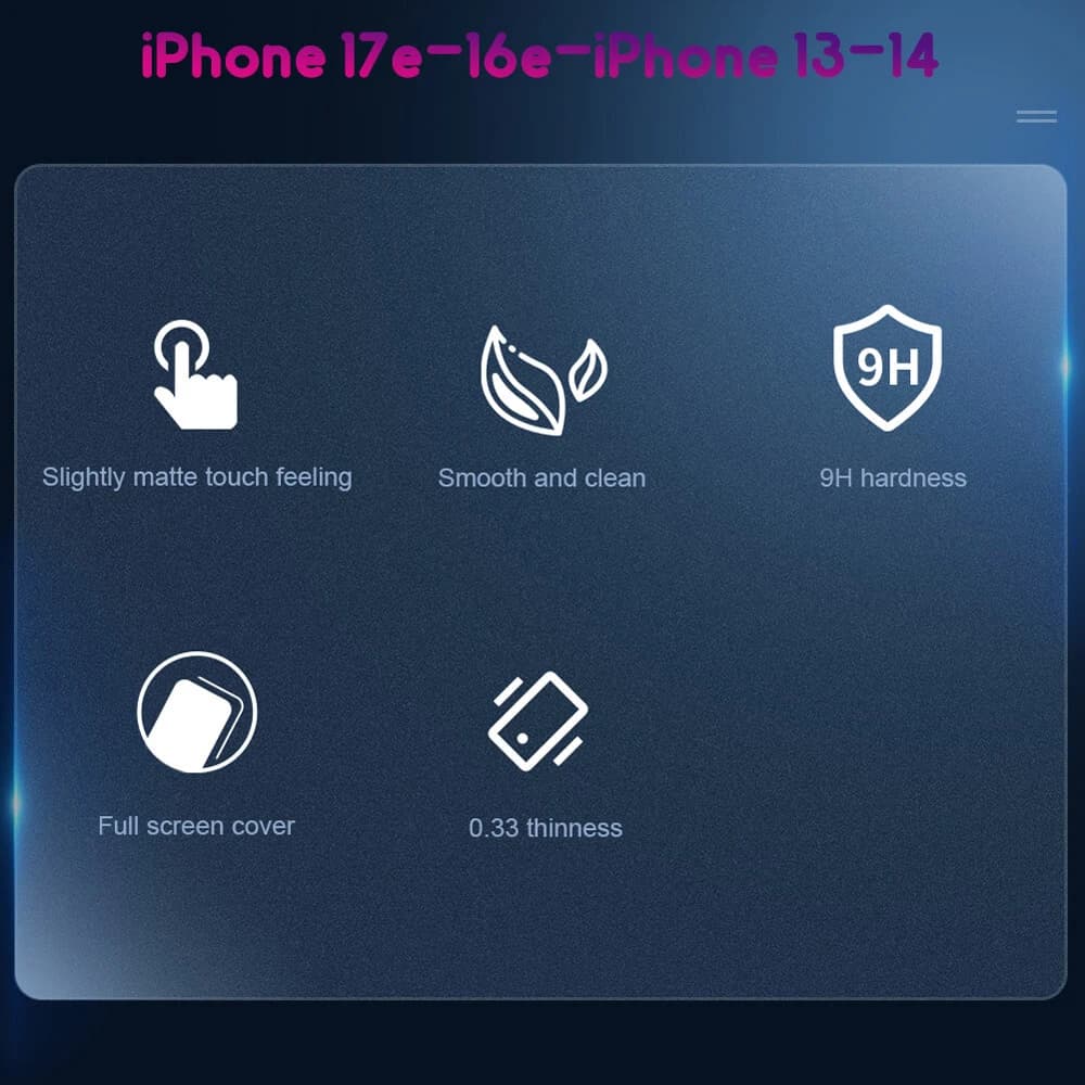 گلس مات تمام صفحه iPhone 17e مارک نیلکین مدل FogMirror Matte با ابزار نصب آسان — تصویر ۱۰