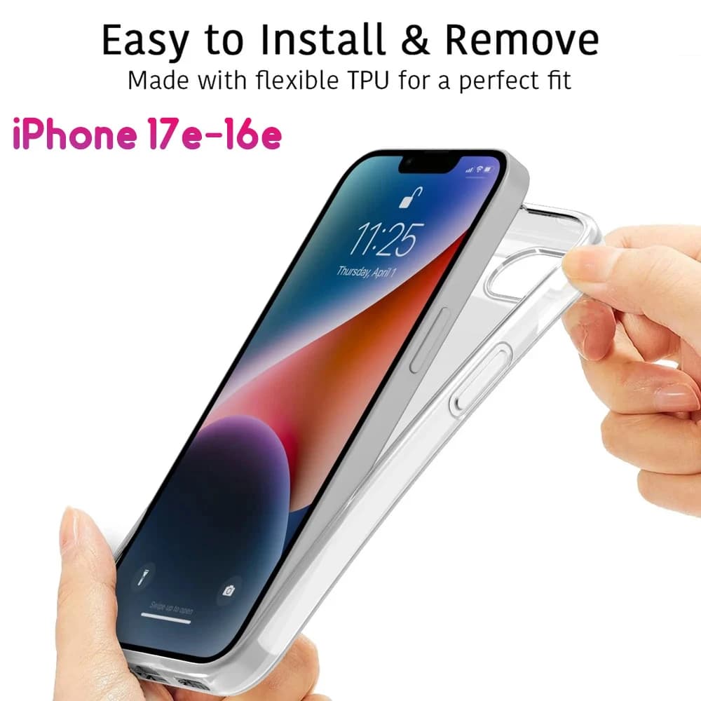 قاب ژله ای شفاف iPhone 17e — تصویر ۵