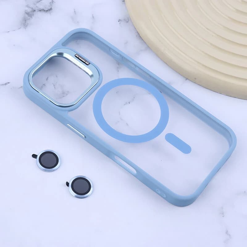 قاب PC مگ سیف Bracket آیفون iPhone 17 استندشو با محافظ لنز رینگی — تصویر ۶