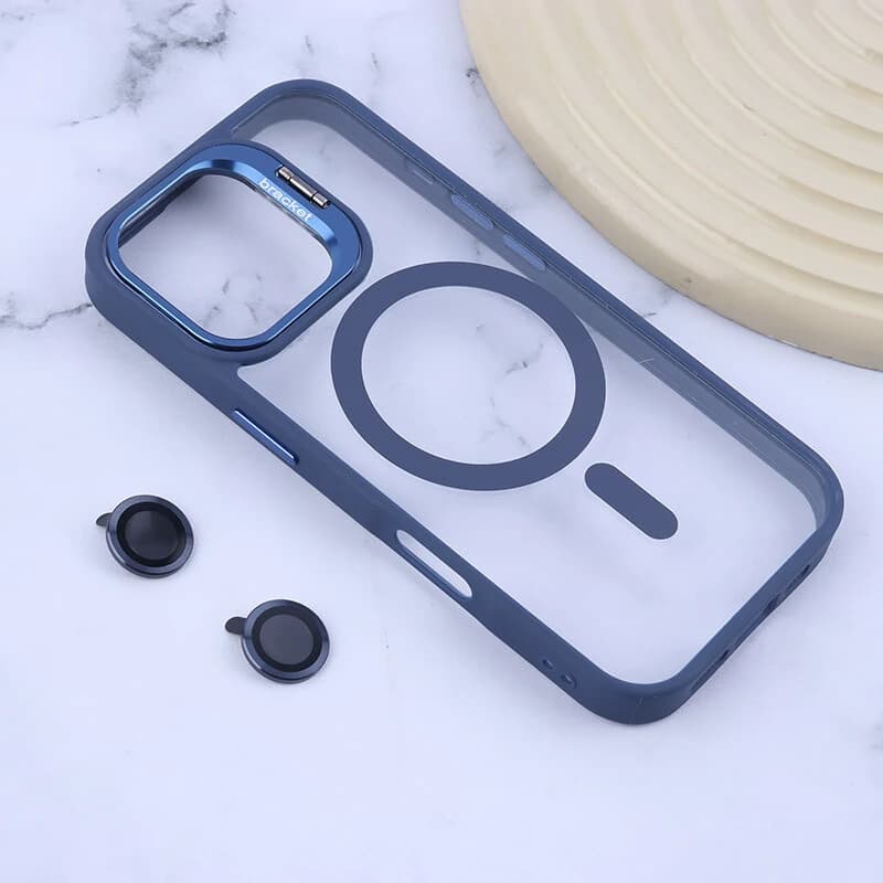 قاب PC مگ سیف Bracket آیفون iPhone 17 استندشو با محافظ لنز رینگی — تصویر ۵