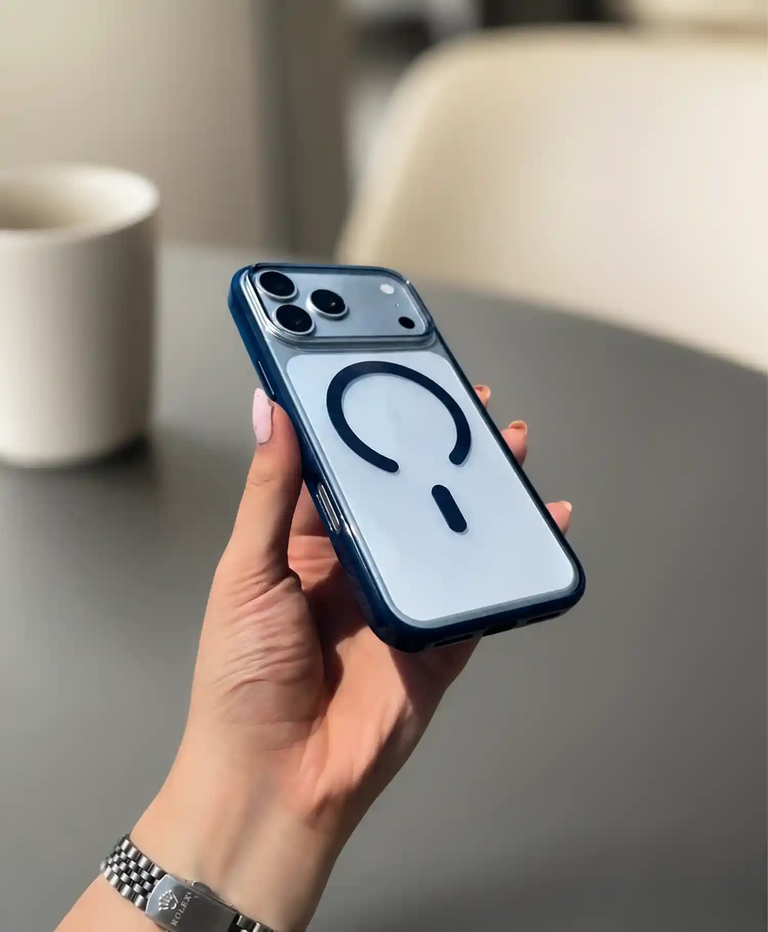 قاب پشت شفاف مگ سیف دار HDD گوشی موبایل Iphone 17 Pro Max — تصویر ۱۱