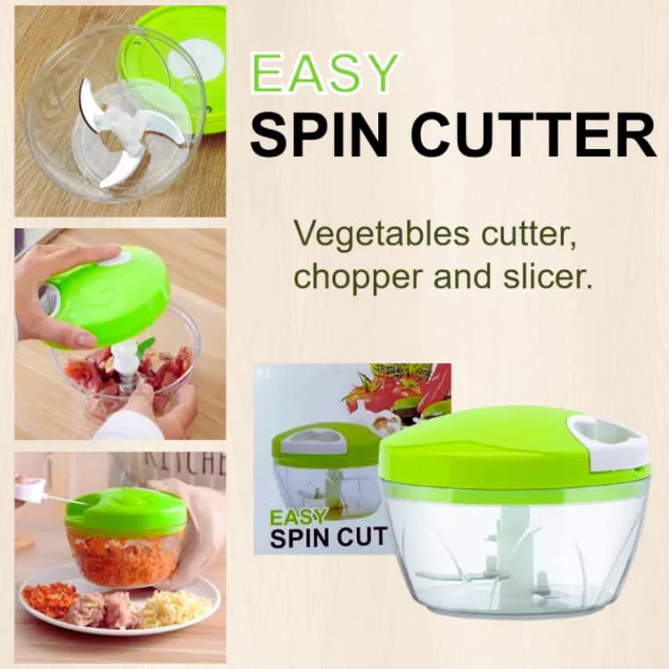 خردکن دستی نخ دار Easy Spin Cutter (ایزی اسپین کاتر) 3 تیغه
