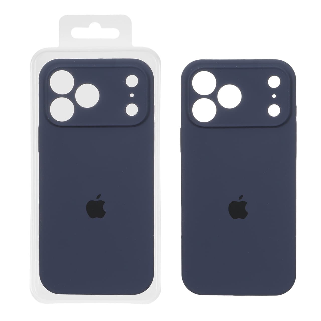 قاب سیلیکونی پاک کنی محافظ لنزدار اورجینال Apple iPhone 17 Pro Max – سرمه ای تیره (پک اصلی) — تصویر ۴