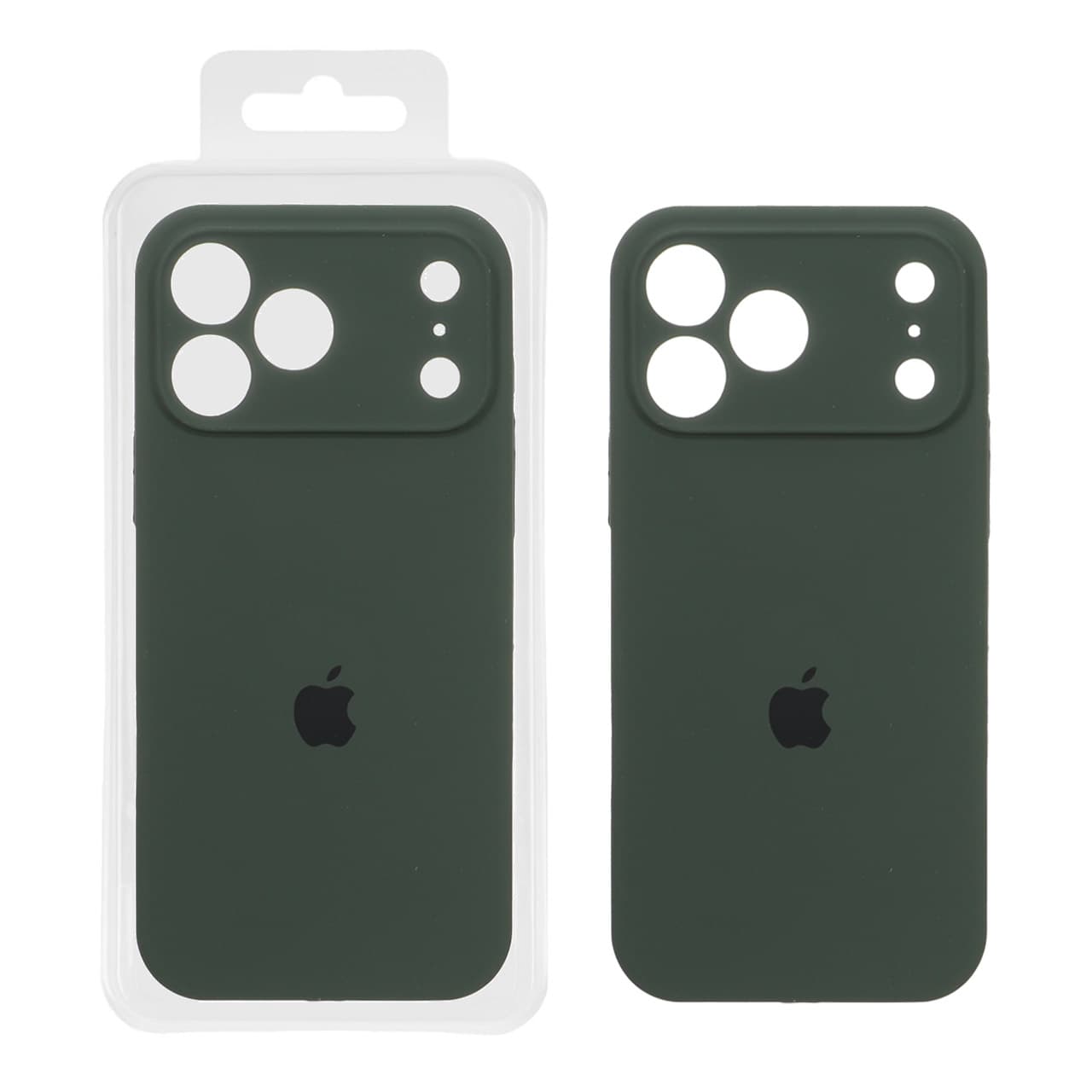 قاب سیلیکونی پاک کنی محافظ لنزدار اورجینال Apple iPhone 17 Pro Max – سبز تیره (پک اصلی) — تصویر ۵