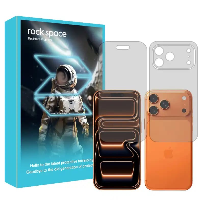 گلس پشت و رو آیفون 17 پرو مکس (iPhone 17 Pro Max) هیدروژلی راک اسپیس | کیفیت پریمیوم — تصویر ۷