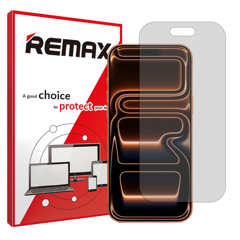 گلس اپل iPhone 17 Pro Max مدل هیدروژلی شفاف برند ریمکس — تصویر ۲