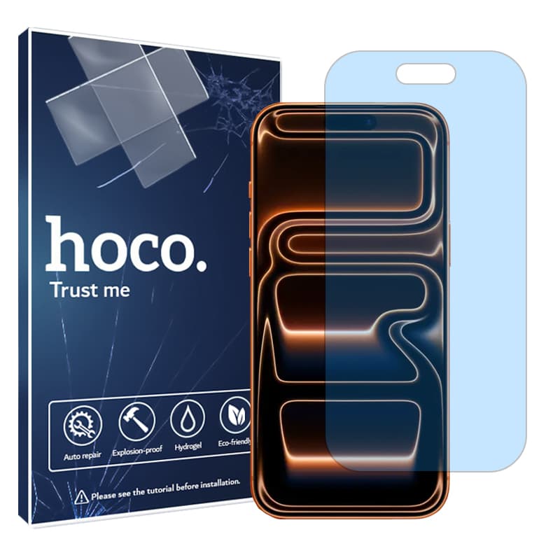 گلس اپل iPhone 17 Pro Max مدل هیدروژلی آنتی بلو برند هوکو — تصویر ۲