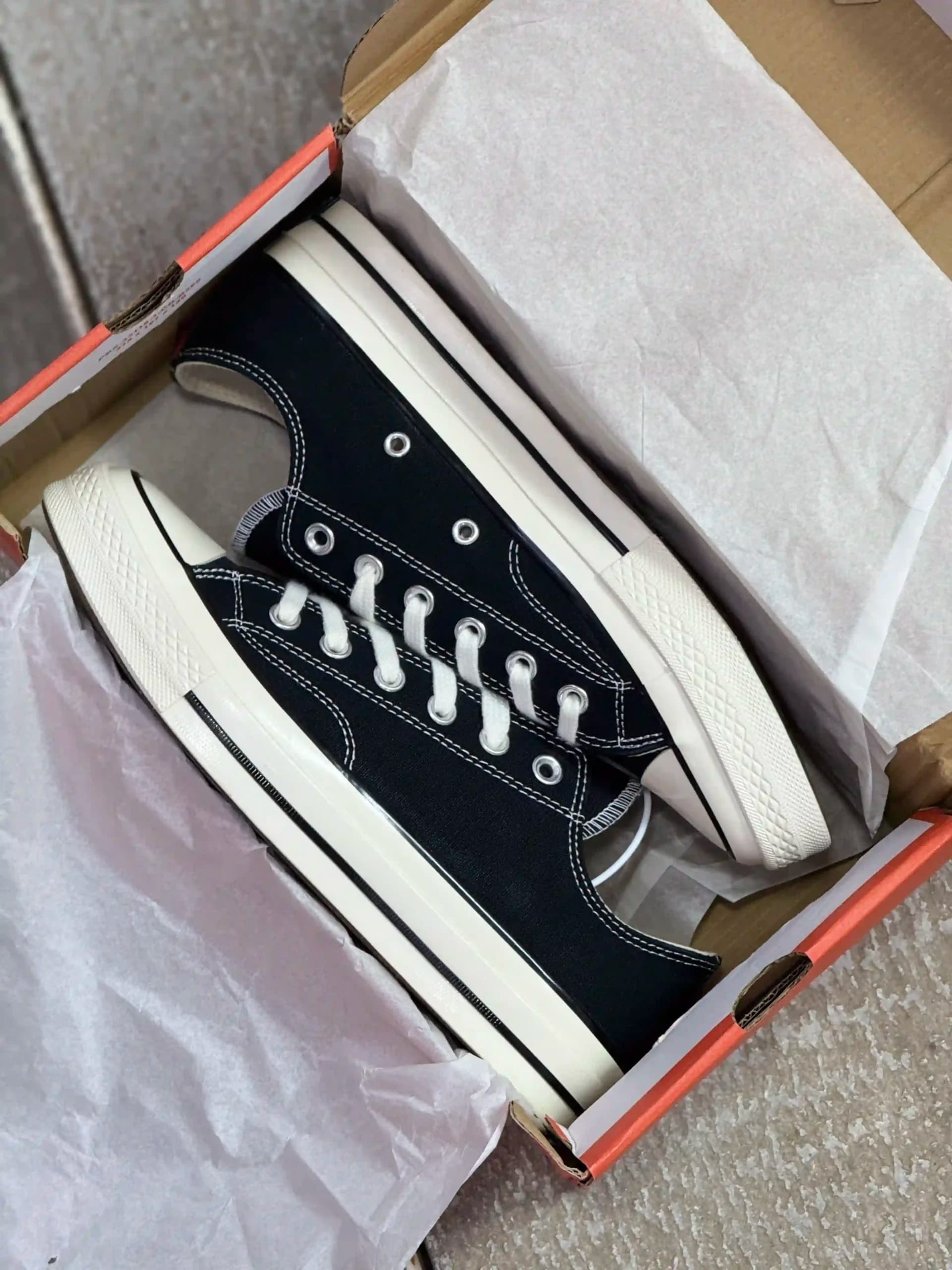 کانورس ساق کوتاه مشکی – Converse Chuck 70 low black — تصویر ۸