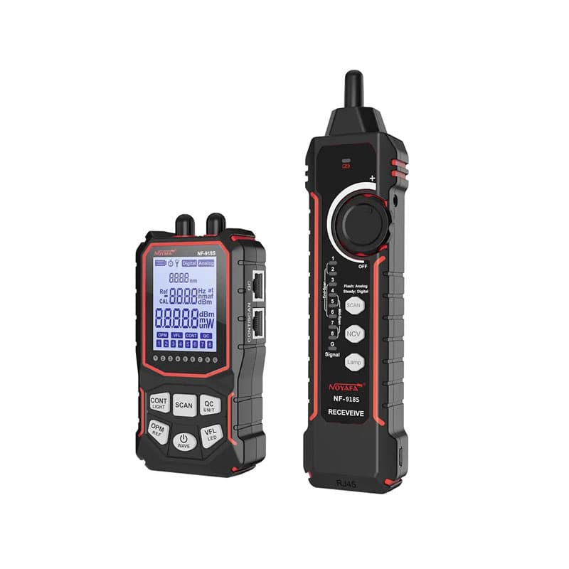 NOYAFA NF-918S تستر شبکه، فیبر نوری و زوج یاب نویافا — تصویر ۱۰