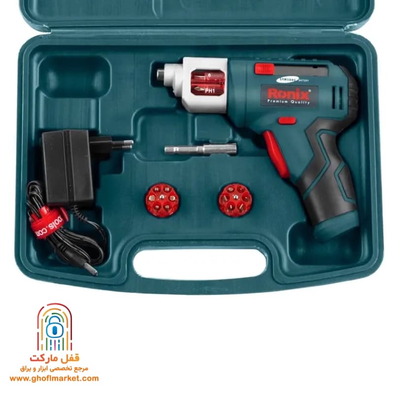پیچ گوشتی شارژی خشابی رونیکس مدل 8505 — تصویر ۲