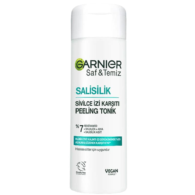 تونر ضد جوش و لایه بردار گارنیر Garnier مدل Soft and Temiz حاوی سالیسیلیک اسید 120 میل — تصویر ۳