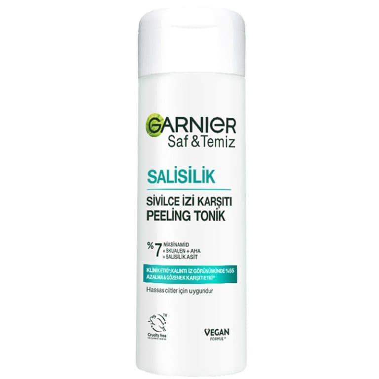 تونر ضد جوش و لایه بردار گارنیر Garnier مدل Soft and Temiz حاوی سالیسیلیک اسید 120 میل — تصویر ۴