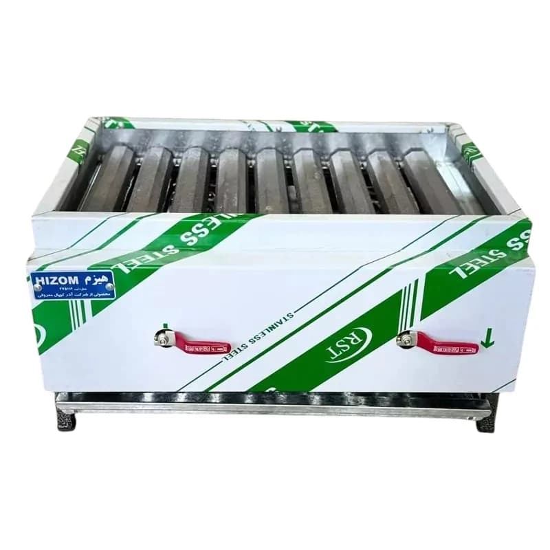 کباب پز گازی 9 شعله تمام استیل هیزم — تصویر ۷