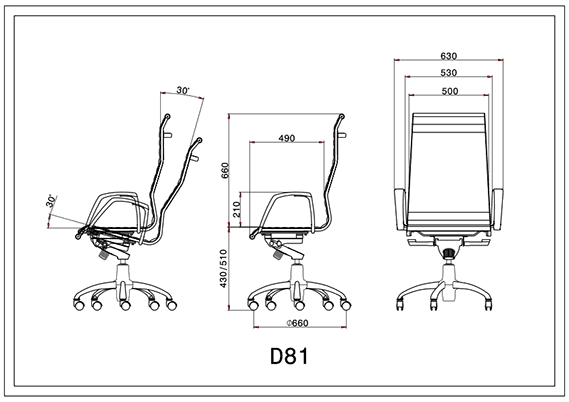 صندلی مدیریتی لیو مدل D81 — تصویر ۳