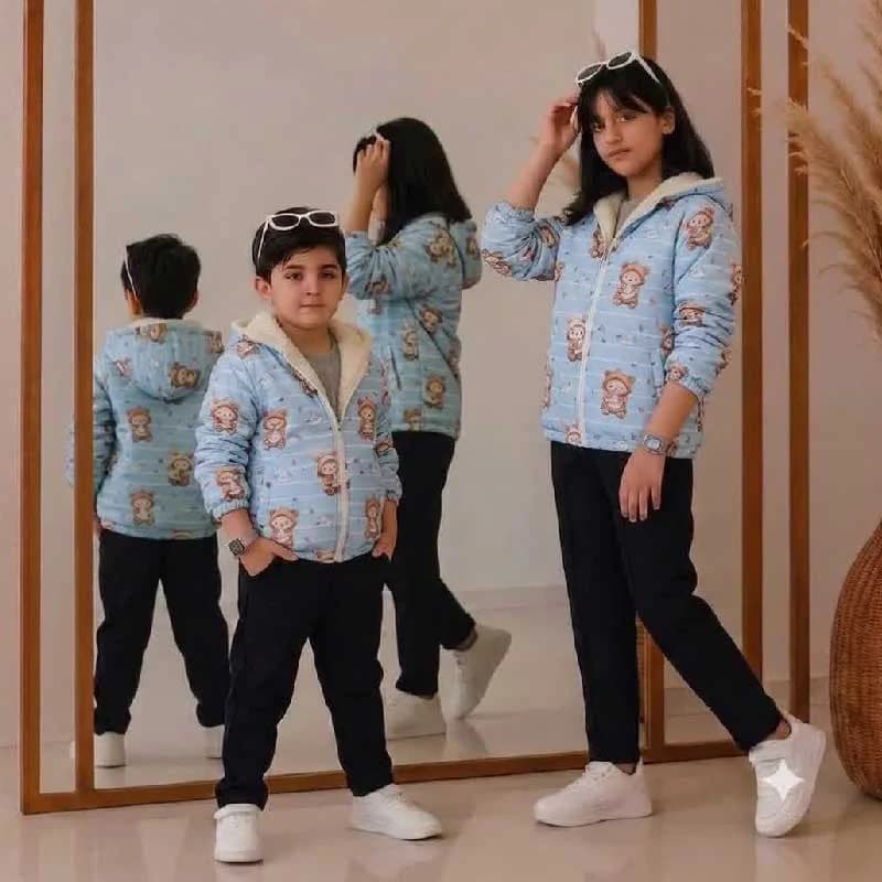 سویشرت داخل خزدار بچه گانه 2 تا 9 سال — تصویر ۹