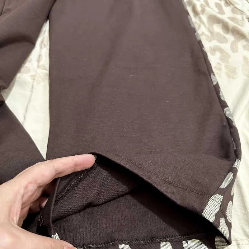 تیشرت شلوار دخترانه پلنگی کرم قهوه ای 8سال تا نوجوان — تصویر ۱۰