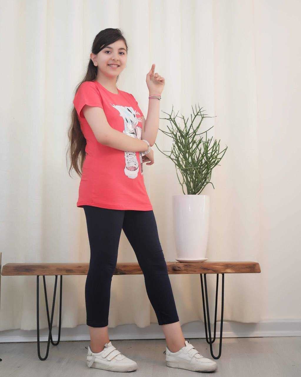 تیشرت و شلوارک دخترانه سایز بزرگ +عمده