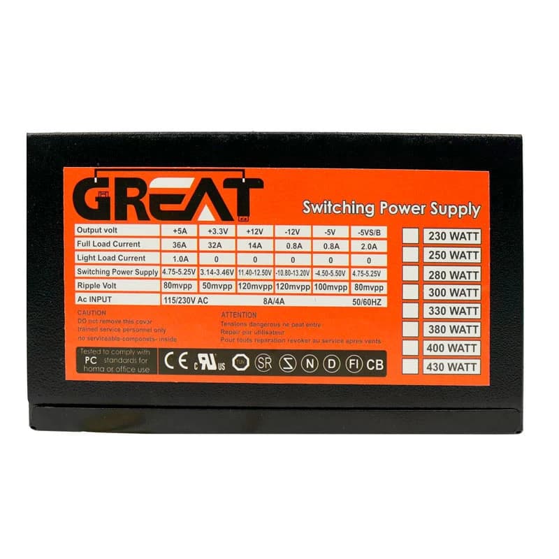 پاور 250 وات گریت Great GR250 140mm White — تصویر ۶