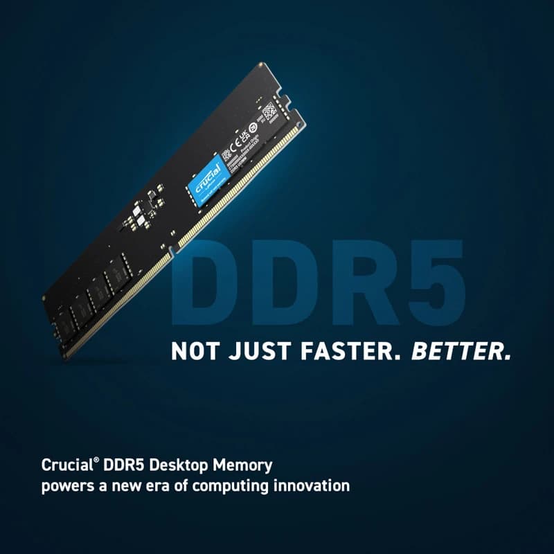 رم کامپیوتر کروشیال DDR5 32GB Single 4800MHz CL40 — تصویر ۹