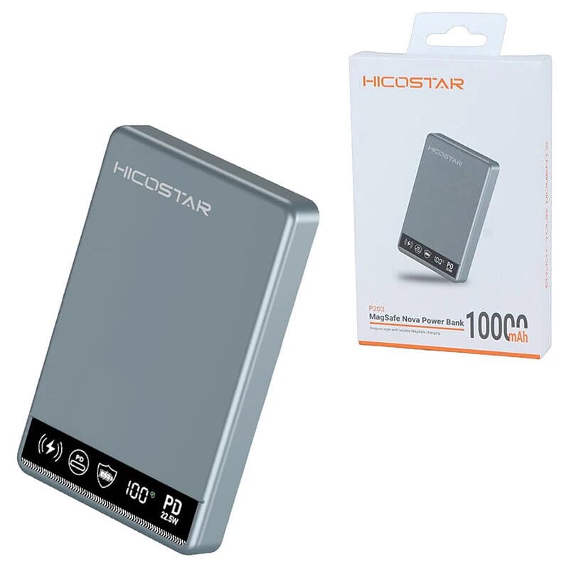 پاور بانک بی سیم فست شارژ هایکو استار P203 PD 22.5W ظرفیت 10000 میلی آمپر ساعت — تصویر ۹