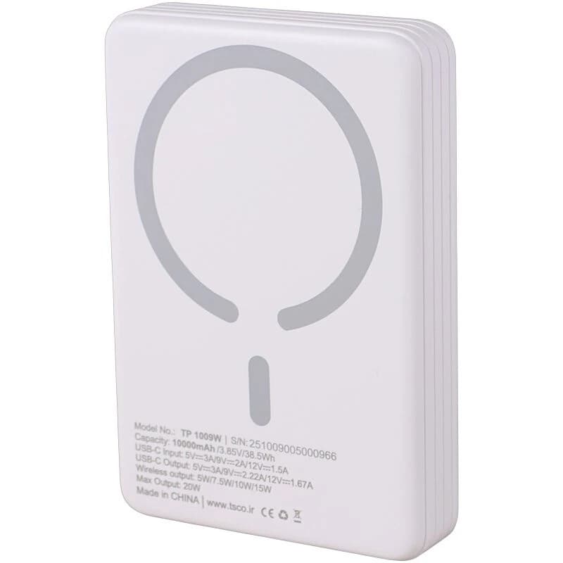 پاور بانک بی سیم فست شارژ تسکو TP 1009W QC3.0 PD 20W ظرفیت 10000 میلی آمپر ساعت — تصویر ۴