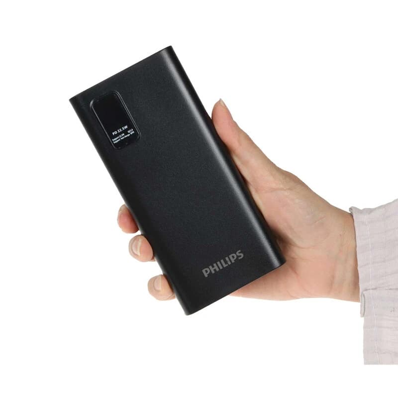 پاور بانک فست شارژ فیلیپس DLP2020 QC3.0 PD 22.5W High Copy ظرفیت 20000 میلی آمپر ساعت — تصویر ۷