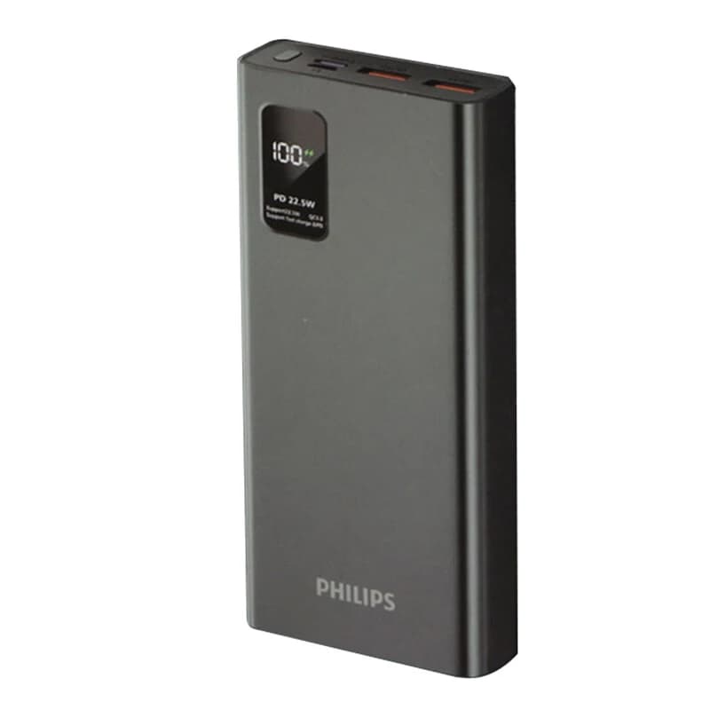 پاور بانک فست شارژ فیلیپس DLP2020 QC3.0 PD 22.5W High Copy ظرفیت 20000 میلی آمپر ساعت — تصویر ۲