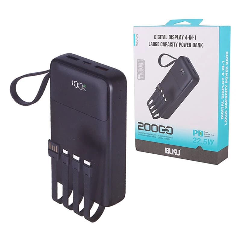 پاور بانک فست شارژ بوکو MG-G166 QC3.0 PD 18W ظرفیت 20000 میلی آمپر ساعت — تصویر ۱۲