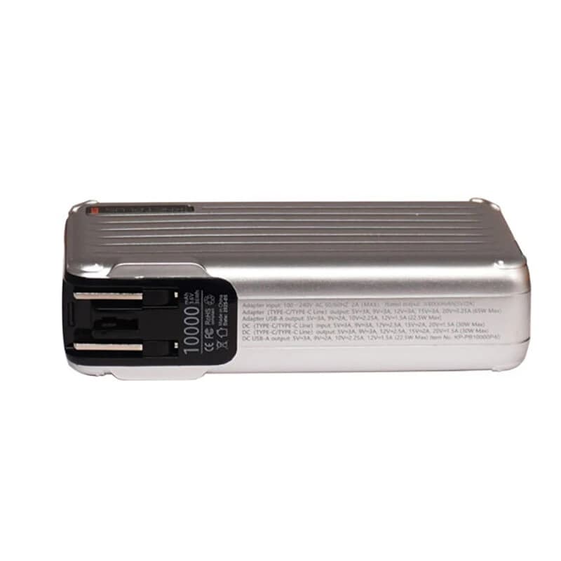 شارژر دیواری و پاور بانک فست شارژ کی نت پلاس KP-P40 PD QC3.0 GaN 30W ظرفیت 10000 میلی آمپر ساعت — تصویر ۳
