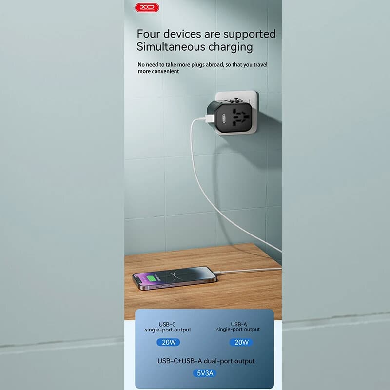 شارژر دیواری 20 وات ایکس او XO-WL13 QC PD 3A — تصویر ۱۱